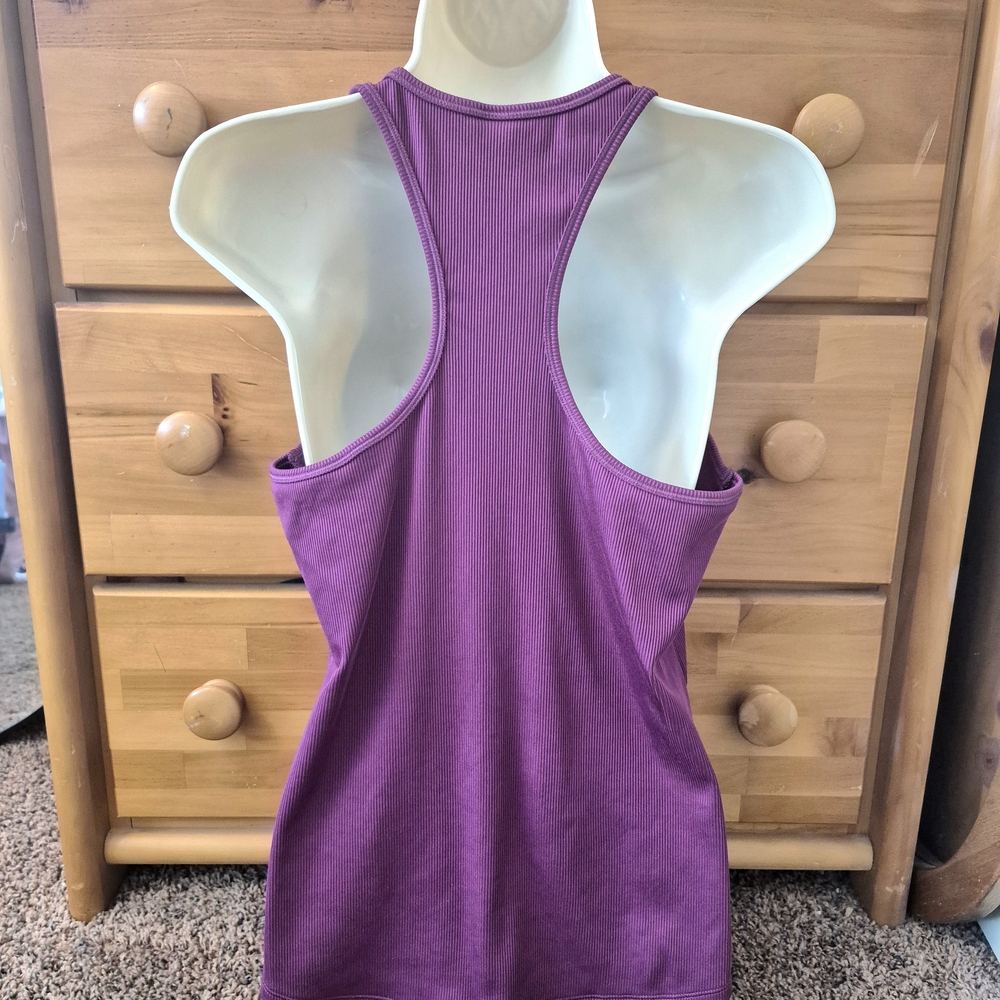 All In Motion Women's Ribbed Pink Racerback Tank Top Medium - Picture 3 of 6